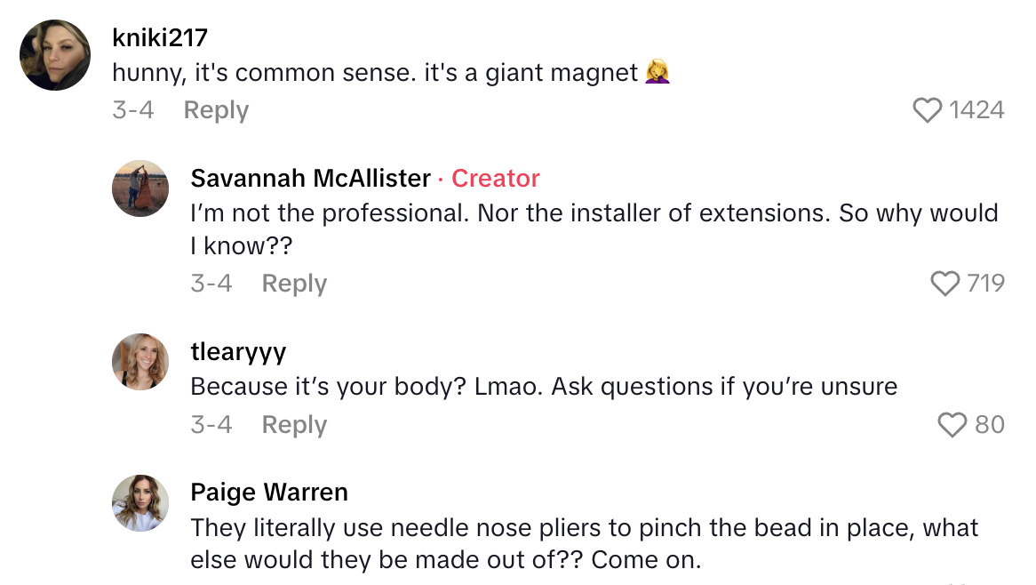 Screenshot 2025 07 06 at 5.48.24 PM A Patient Said Her Hair Extensions Were A Problem When She Had An MRI.   I had to lay there for 26 minutes with my hair being pulled out of my head.